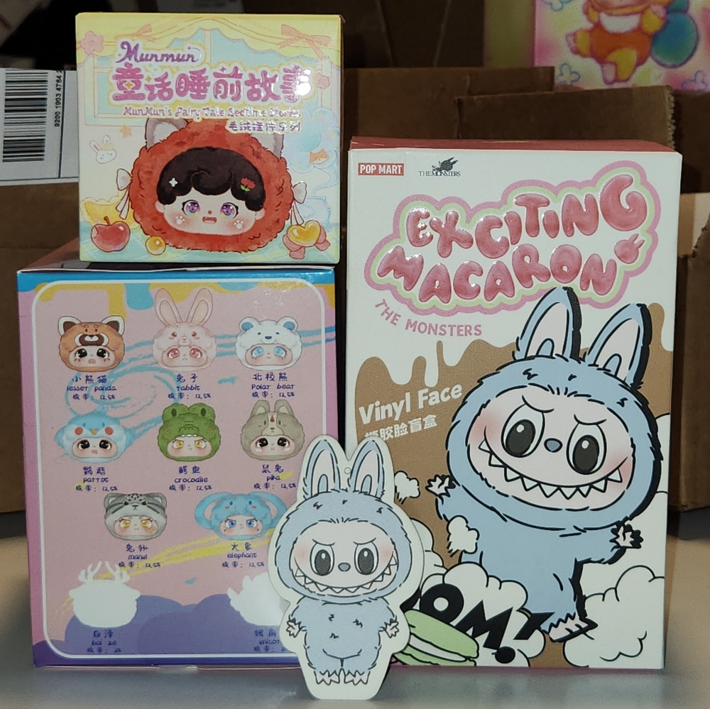 Exciting Macaron Sea Salt Coconut, MunMun Fairy Tale Bedtime Stories, Idol Plush